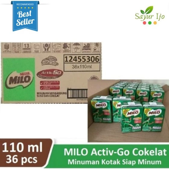 

MILO Susu UHT Cokelat 1 Dus x 36 Kotak x 110 ML Chocolate Milk Minuman Coklat Asli Instant