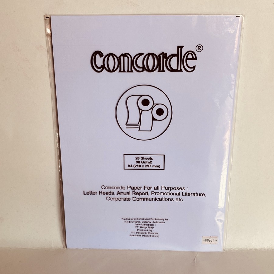 

KERTAS CONCORDE 90/160/220GR 打印纸