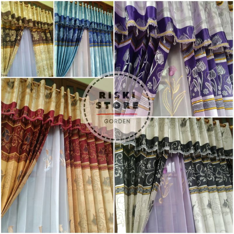 Gorden Set Poni Gorden pintu model poni pisah Gorden Jodha Prada