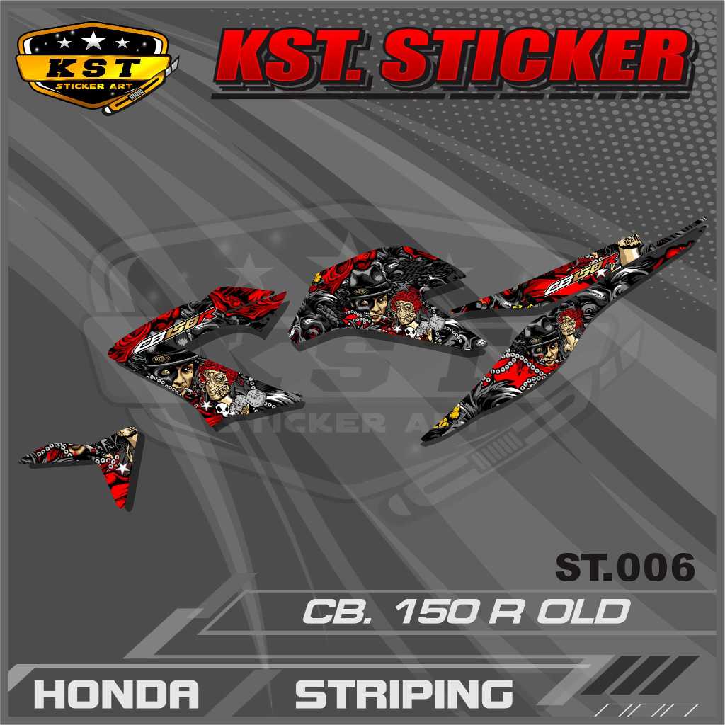Striping Honda CB 150 R Lama/Old - Sticker Striping Honda CB 150 R Lama/Old Desain Racing. ST 006