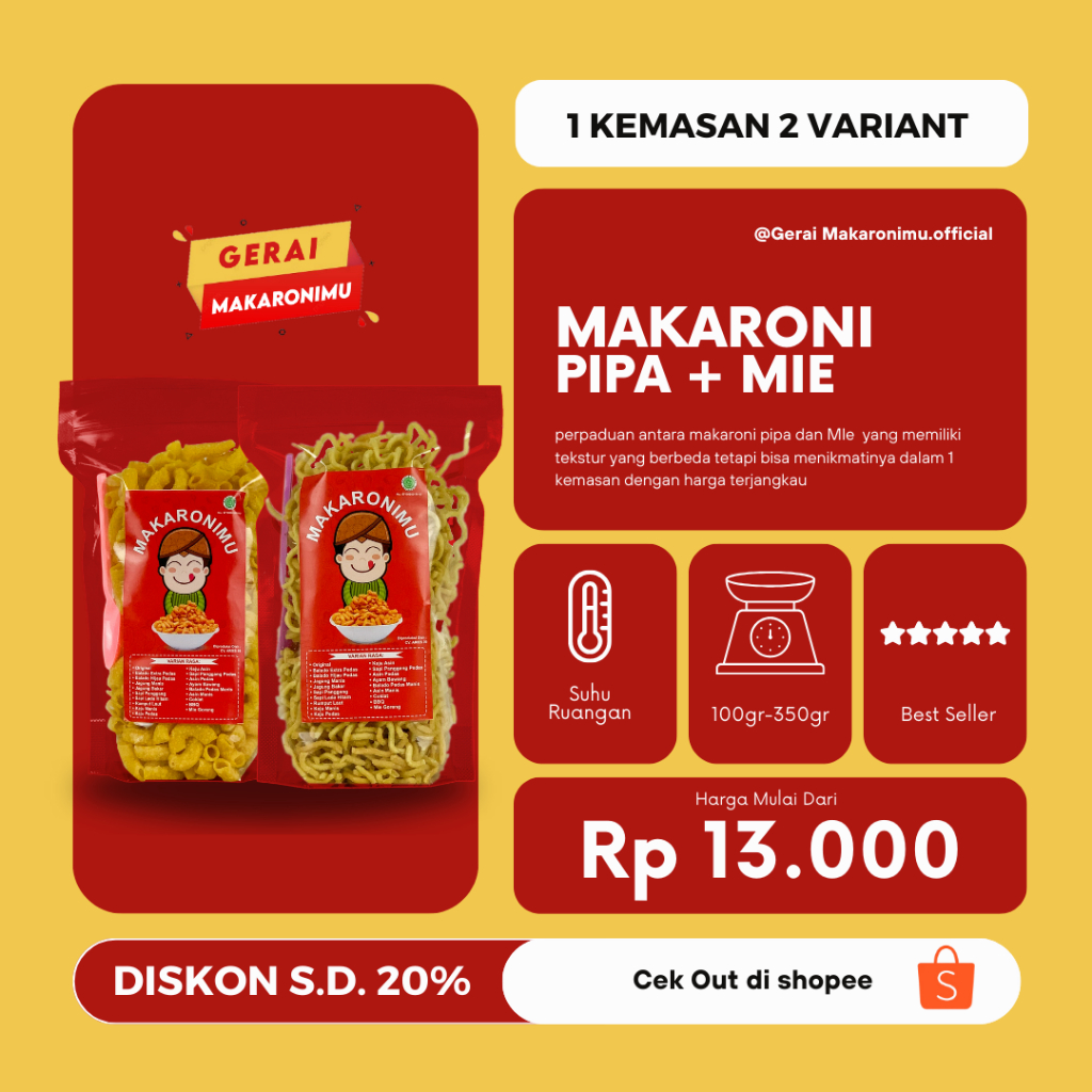 

MAKARONIMU [Makaroni Pipa MIX Usus Crispy]/ Snack Pedas/Cemilan enak/Makaroni Pedas Manis/Makaroni Variant Bumbu/Cemilan Anak Muda