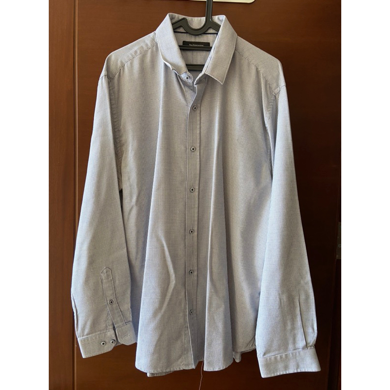 preloved kemeja lengan panjang kerja laki-laki pria biru blue the executive regular fit