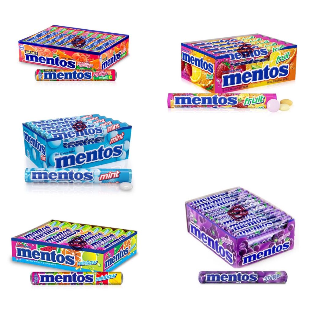 

permen mentos roll 1box isi 14roll / permen mentos buah / mentos anggur / mentos grape / mentos mint / mentos rainbow