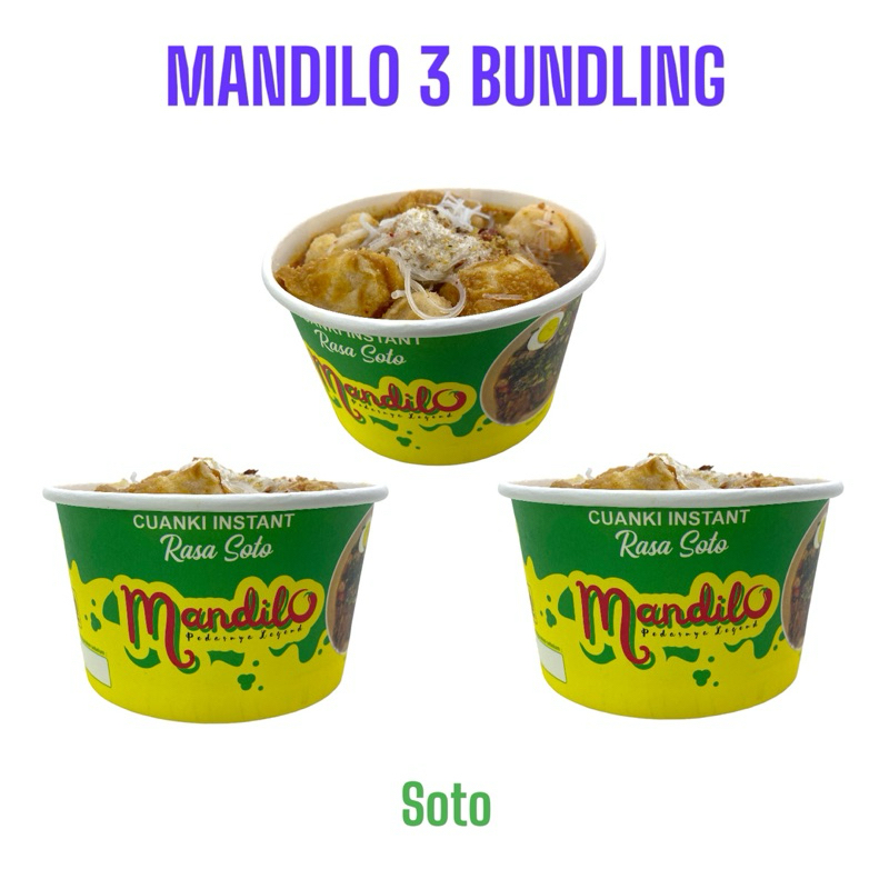 

Mandilo Bundling 3 Pcs - Cuanki Instan | Rasa Soto | Cuankie Siap Saji