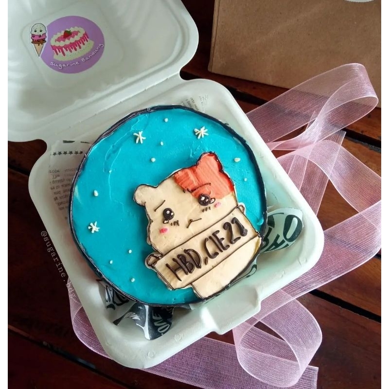 

Bento Cake 12 CM Brownies. Dekorasi Kartun bisa Custom. KOREAN CAKE