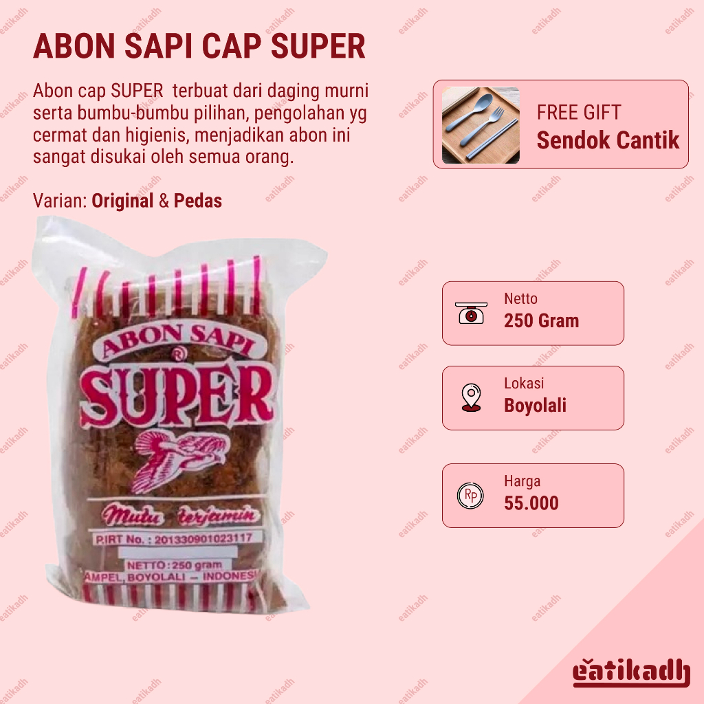 

ABON SAPI SUPER ELANG BOYOLALI 250 GRAM