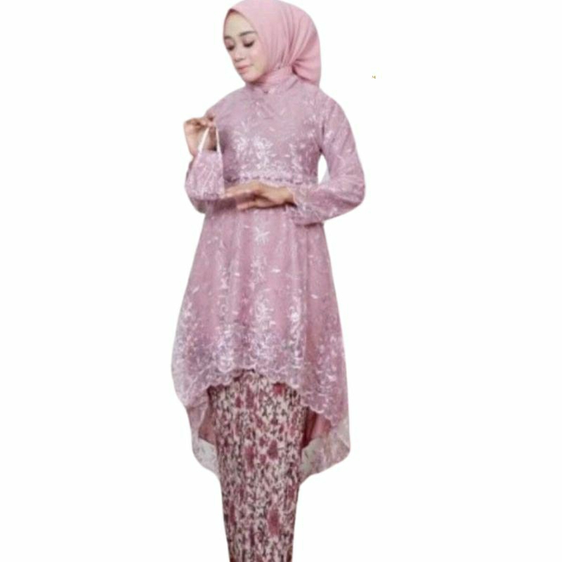 setelan kebaya Aurora Payet mutiara