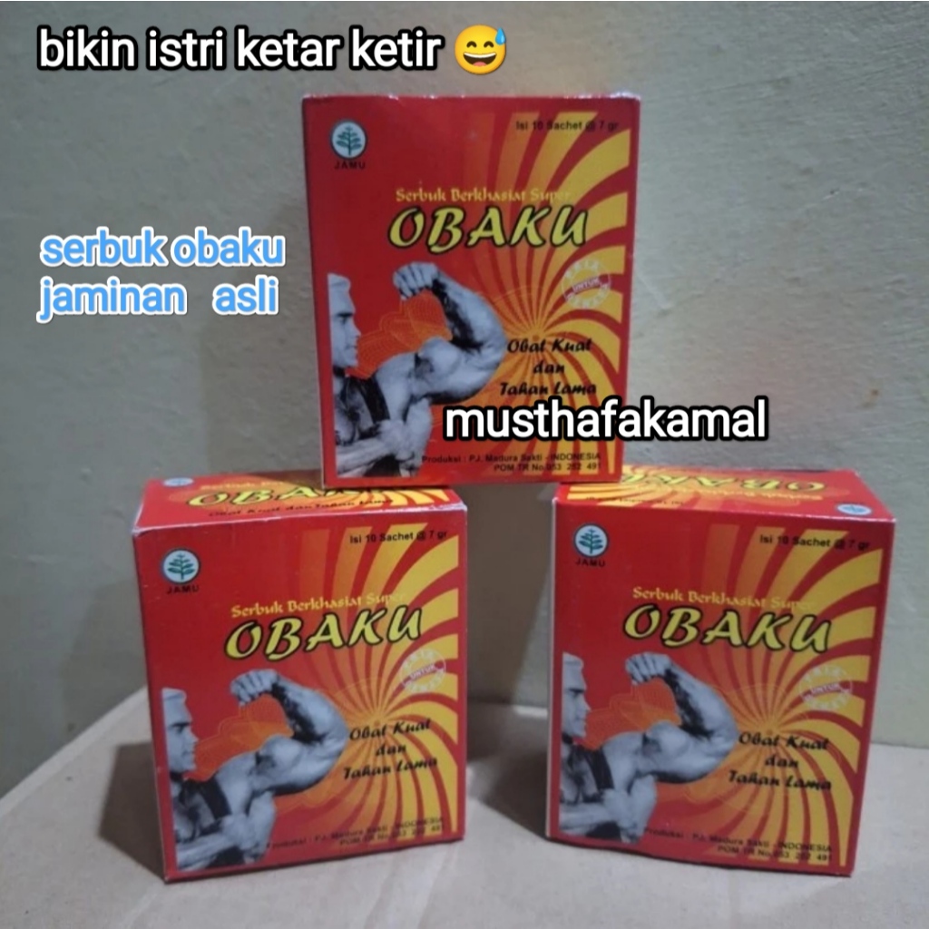 jamu serbuk kuat pria obaku isi 10 sachet asli / obaku serbuk original