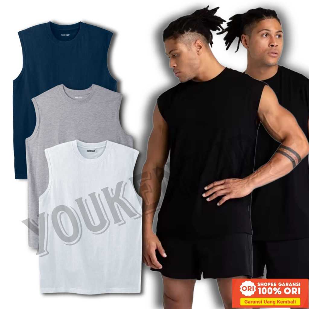 Promo 6pcs/5pcs /4pcs /3pcs Kaos Yukensi Pria 100% Original | Atasan tanktop pria| kaos lekbong pria