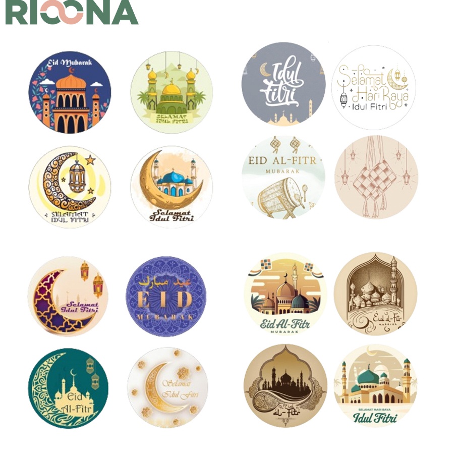 

XG34448 5pcs Stiker Label Lebaran Stiker Label Idul Fitri