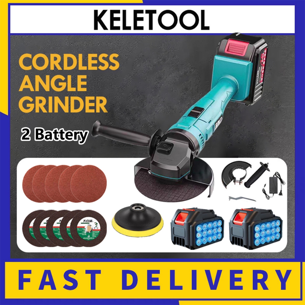 Brushless Electric Gerinda Baterai Cordless Angle Grinder Portable Mini Makita Set Mesin Gerinda Bat