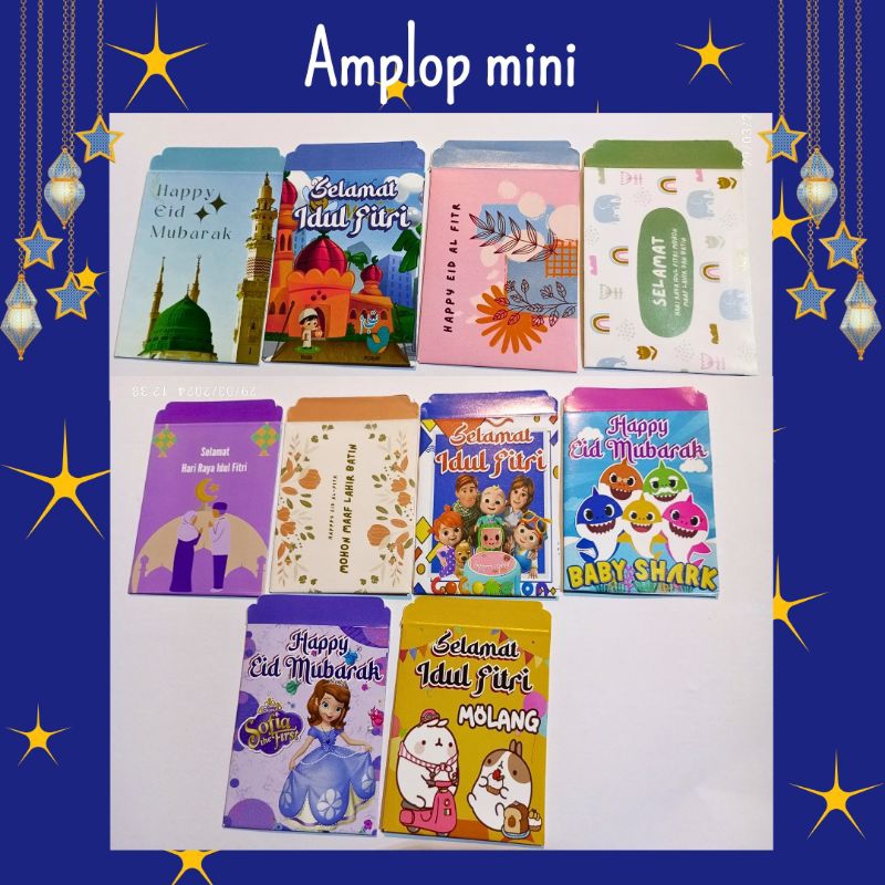 

amplop lebaran motif snack & kartun mini 2025