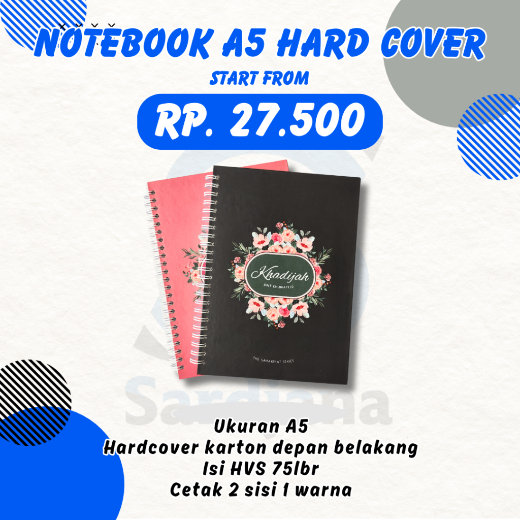 

Notebook Hardcover Spiral A5 Satuan