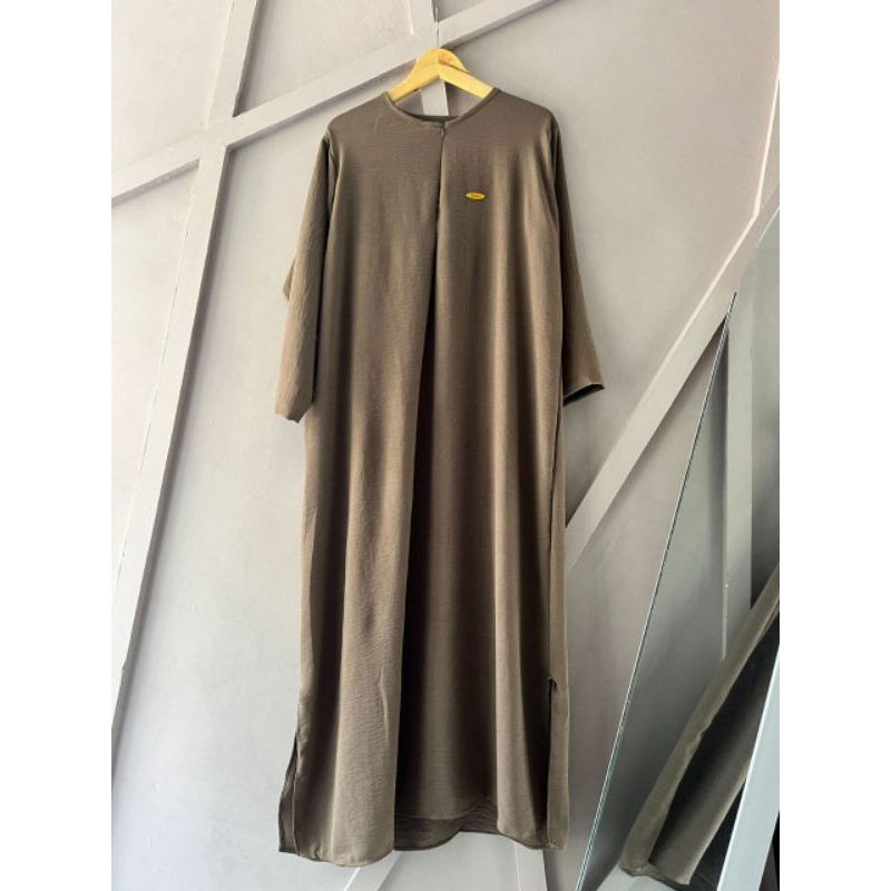 [BEST SELLER] Daily Polos Long Busui | Gamis Simple Abaya-Mocca
