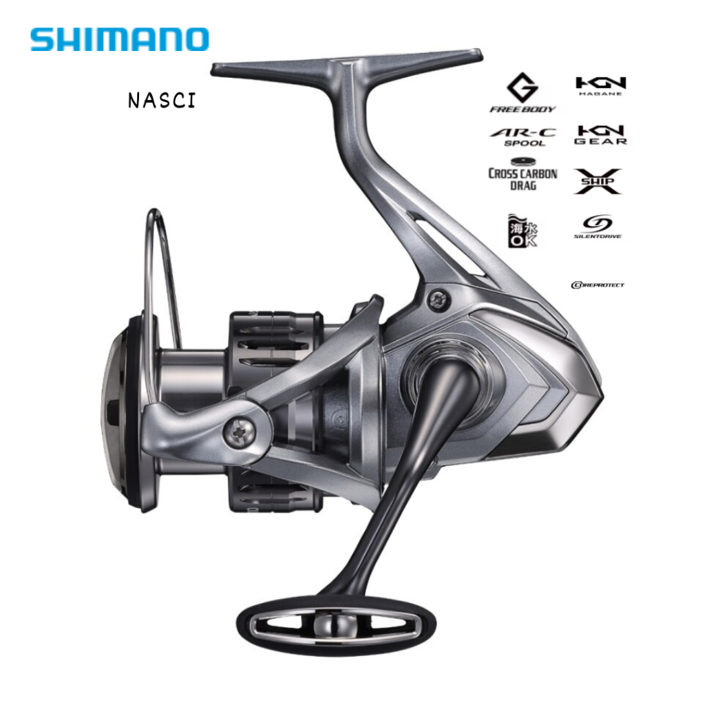 Reel Shimano Nasci FC 2021 – Hagane Gear | 500–C5000XG | Garansi Resmi