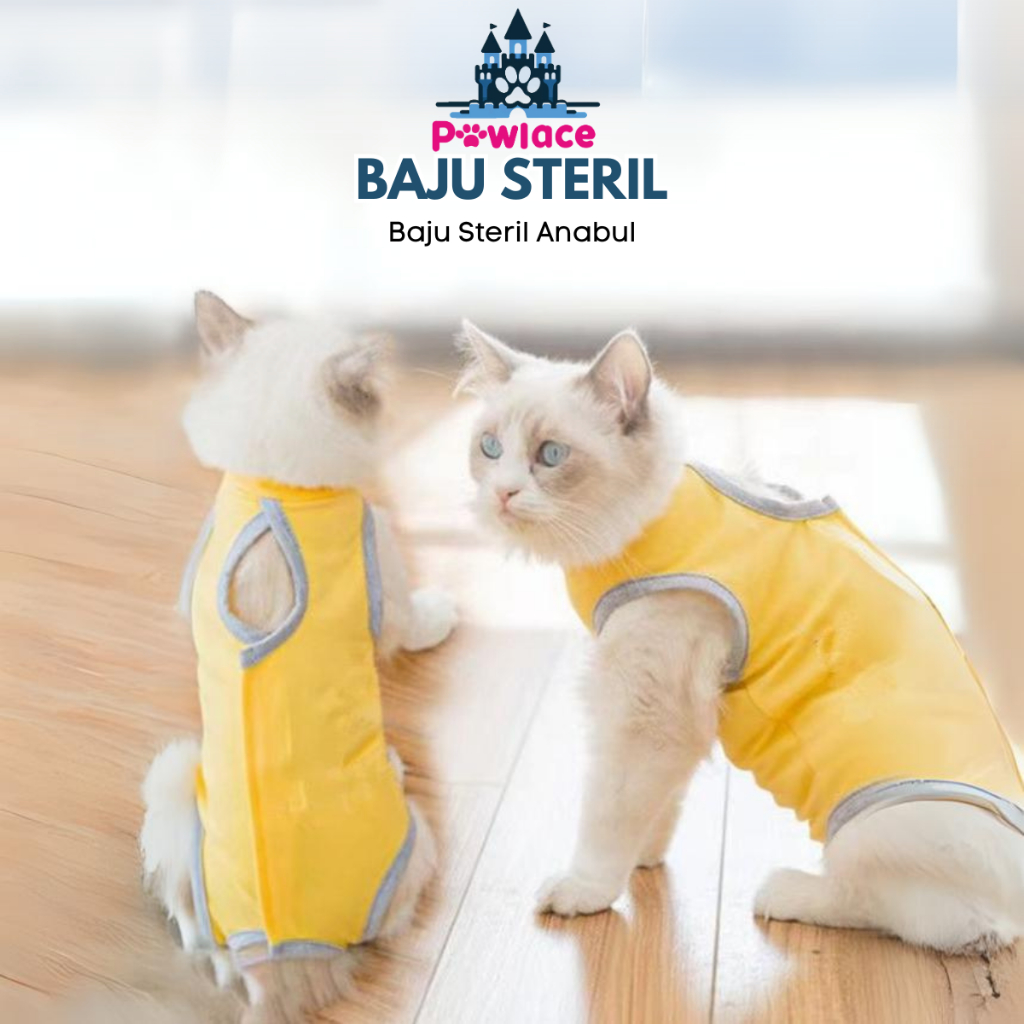 Baju Steril Pasca Operasi Untuk Anjing Kucing - Baju Steril Dengan Perekat - Baju Kucing & Anjing Un