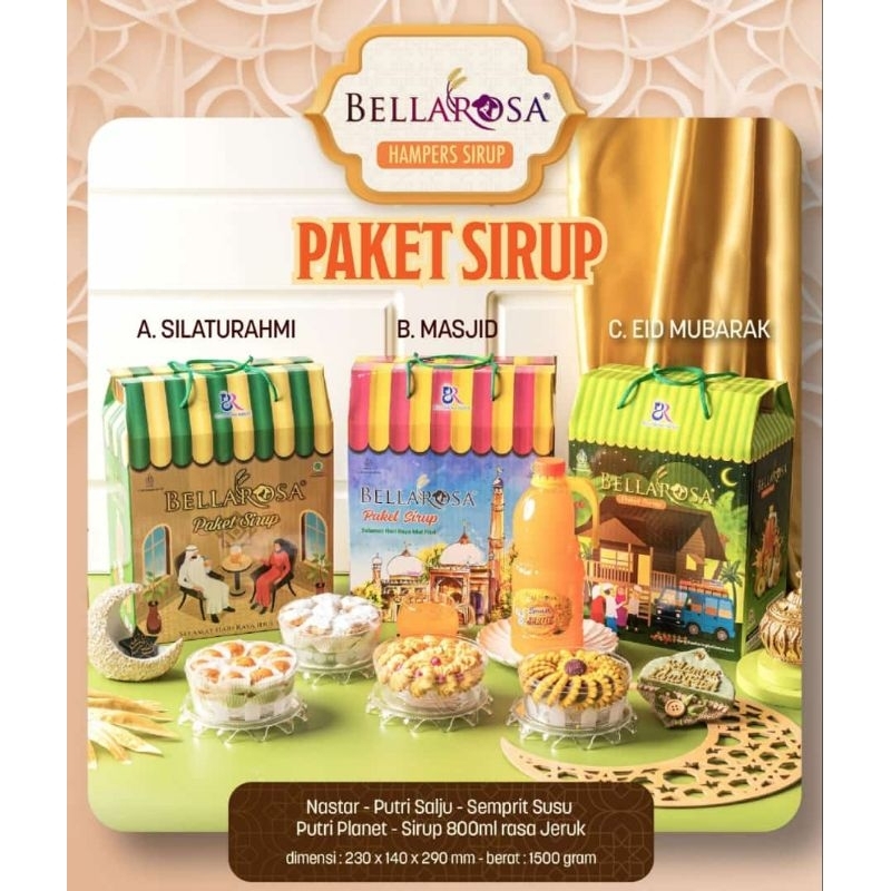 

BELLAROSA HAMPERS | BELLAROSA PAKET SIRUP | HAMPERS LEBARAN 2025 free kartu ucapan lebaran ( Tambahkan extrapacking agar barang aman )