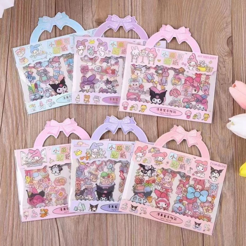 

Set Stiker Sanrio Model Tas Pita Anti Air High Quality Melody Kuromi Cinnamoroll