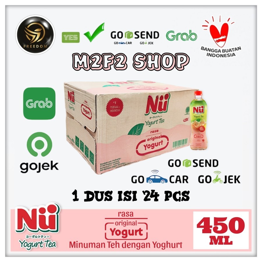 

NU Green Yoghurt Tea | Teh Hijau Original Yogurt Botol Pet - 450 ml Kemasan Karton (Khusus Bluebird/Gosend/Grab)