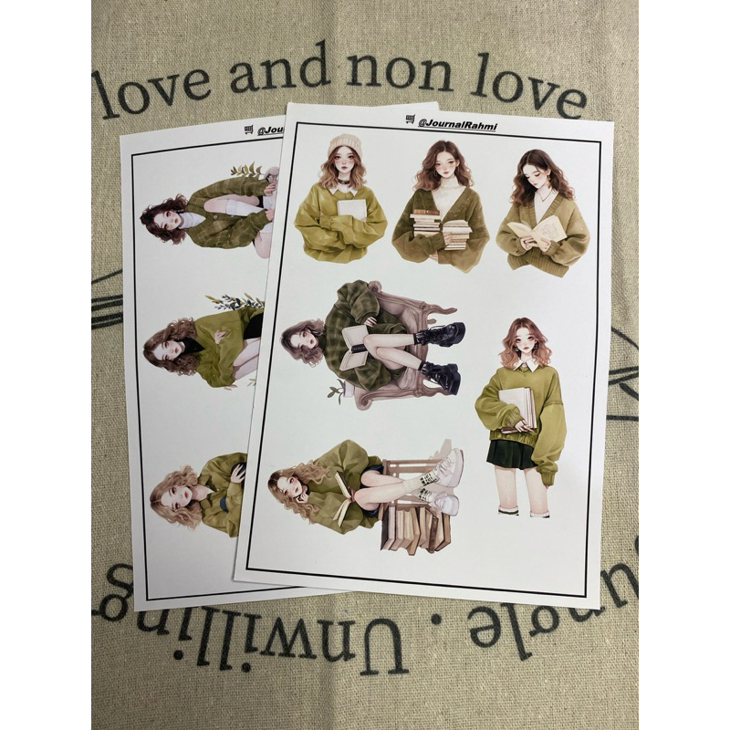

Book Lover Girls Stiker Sheet
