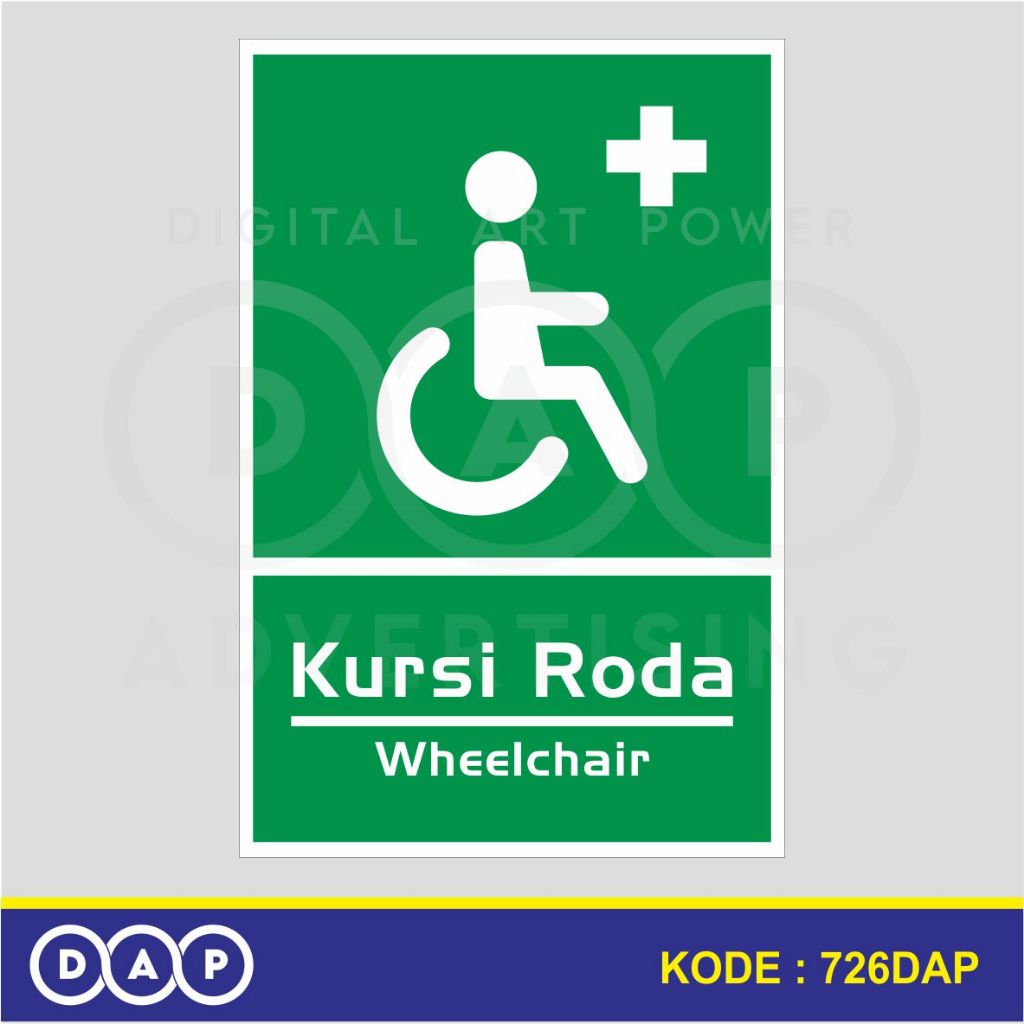 

726 - STIKER KURSI RODA - 20 X 30 CM - VINYL - TERBAIK
