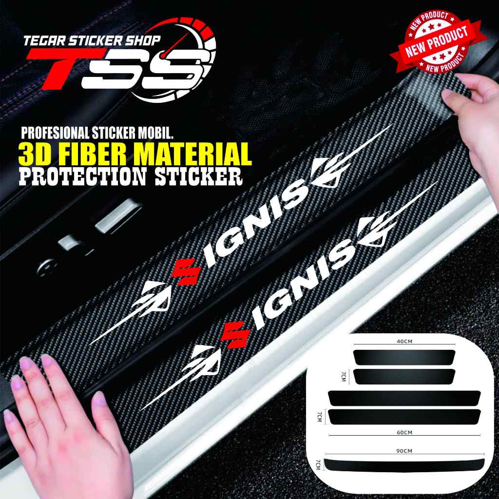 5pcs sticker mobil  ignis  sticker sil plate carbon 3D mobil suzuki ignis sticker carbon ignis 3D pi