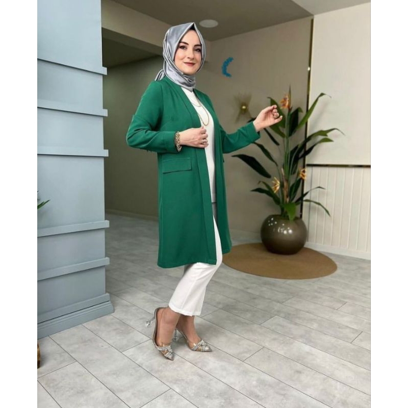 Blazer wanita panjang/Blazer scuba premium panjang