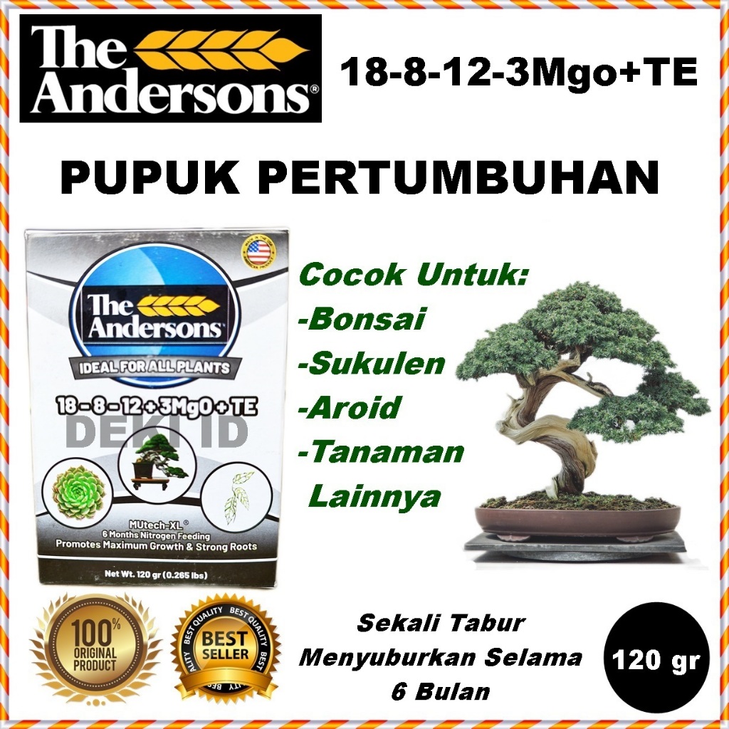 The Andersons Hitam 120 gr NPK 18-8-12+3MgO+TE Pupuk Bonsai Anderson Black Nutrisi Tanaman Aroid Suk