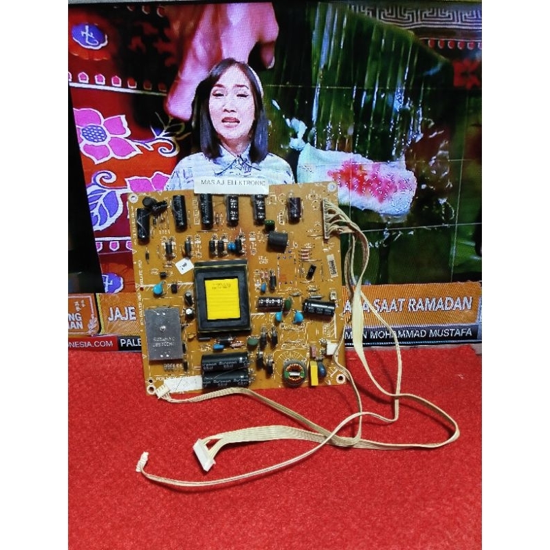 MESIN TV LED POLYTRON PLD40TV853 - REGULATOR PSU POWER SUPPLY TV POLYTRON 40TV853