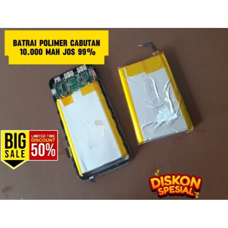 Batrai Polimer 10000 mAh cabutan power bank untuk Keperluan rakitan