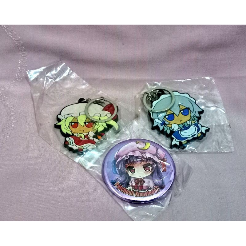Touhou Project Rubber Keychain Badge - Flandre Scarlet - Sakuya Izayoi - Patchouli