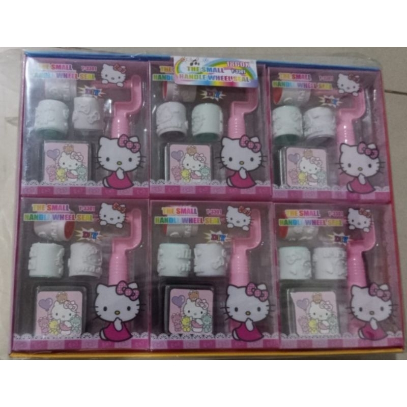 

18set Stempel Roll Hello Kitty -- Stamp Roll HK -- Stempel Mainan Anak Anak Stempel Kuromi
