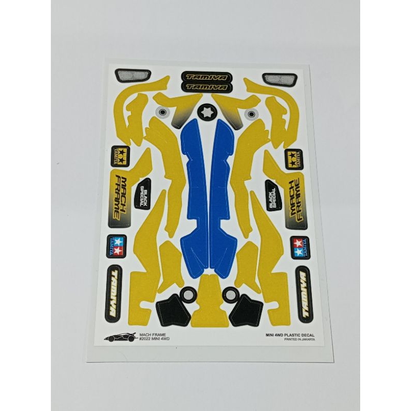 DECAL MINI 4WD MACH FRAME BLACK SPECIAL/ STICKER TAMIYA MACH FRAME BLACK SPECIAL