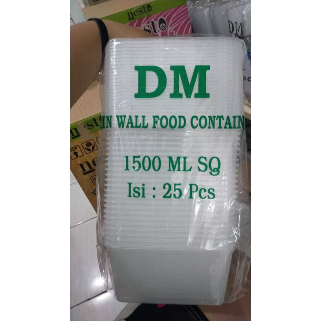 Thinwall DM 1500 ML SQ (25 pcs) / Cup Plastik Dm 1500 ML