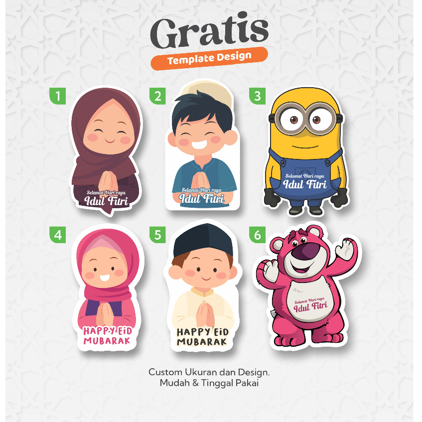 

Amplop 3D Custom edisi Lebaran/Idul Fitri Karakter Lucu Kartun