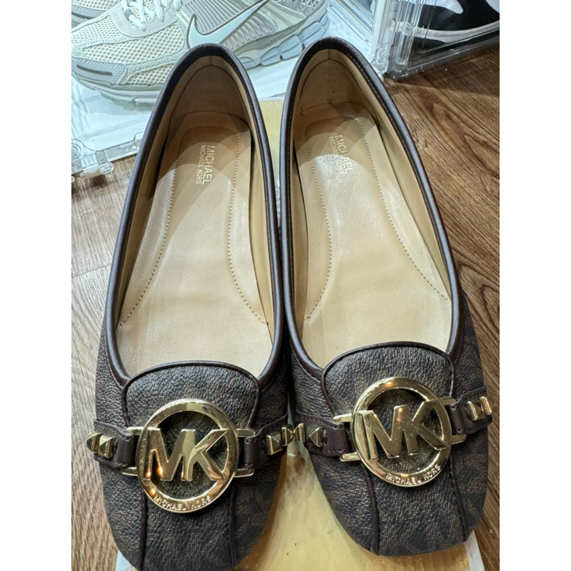 Michael Kors Fulton Stud Signature Flats Brown Preloved