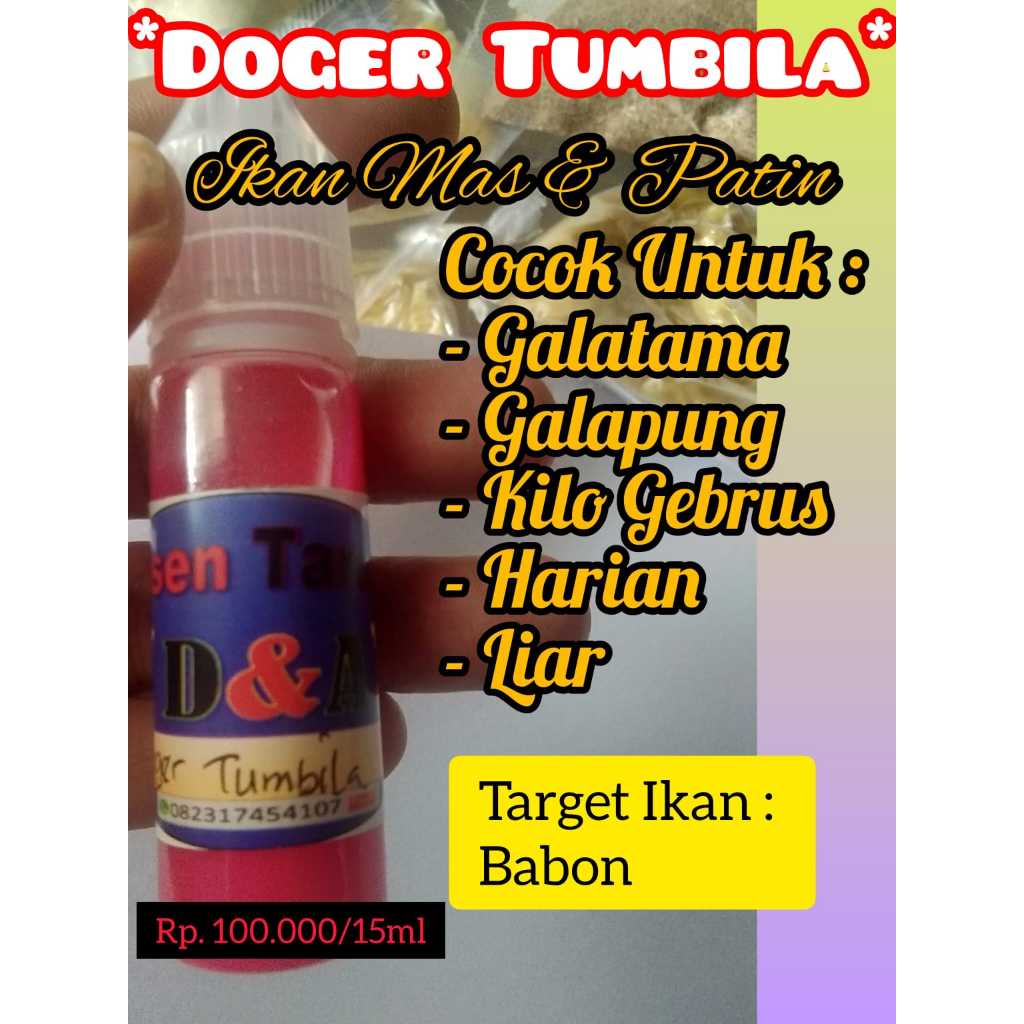 Essen Doger Tumbila/Essen Ikan Mas/Essen Babon/Essen mancing Ikan Mas/Essen tarung Mancing/Essen Kil