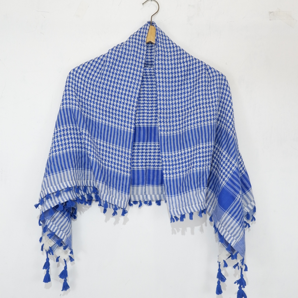 SORBAN PRIA BIRU PUTIH PRELOVED