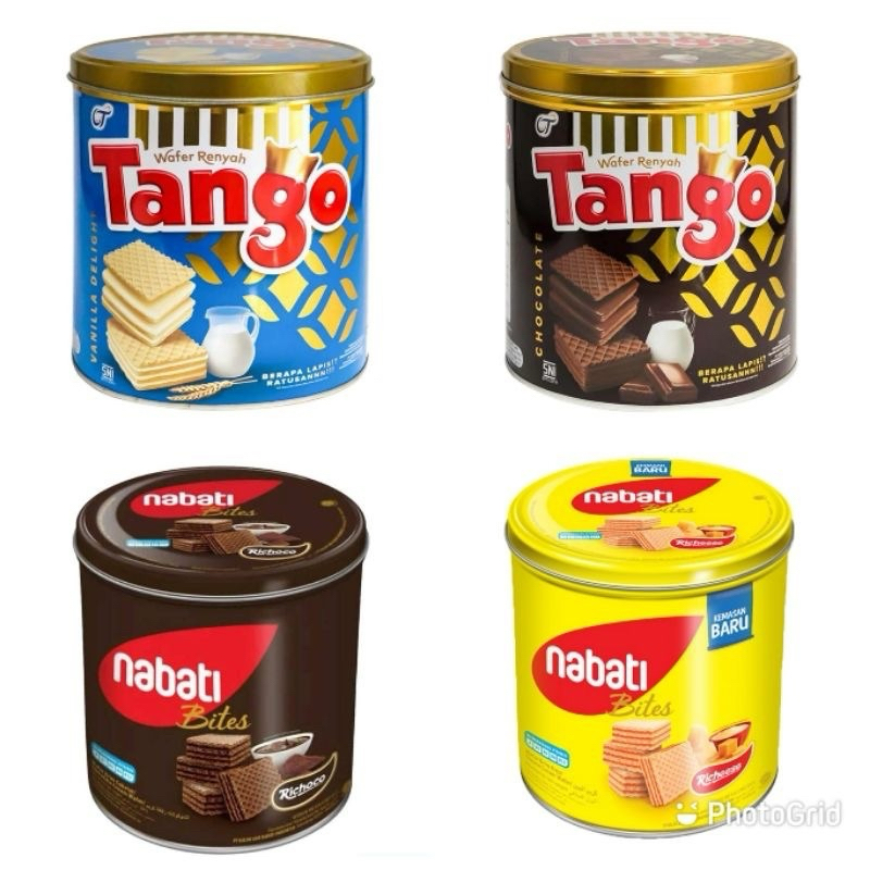 

wafer Tango Jar 240gr rasa cokelat /kaleng / toples kue lebaran hampers