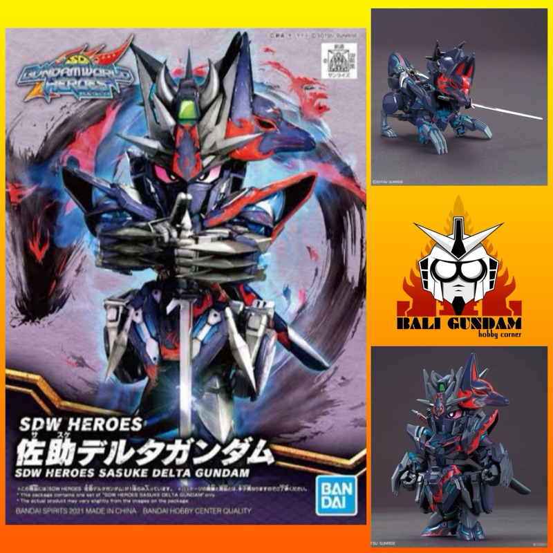 SD GUNDAM WORLD HEROES SDW SASUKE DELTA GUNDAM Bali Gundam Hobby Corner Bandai Original