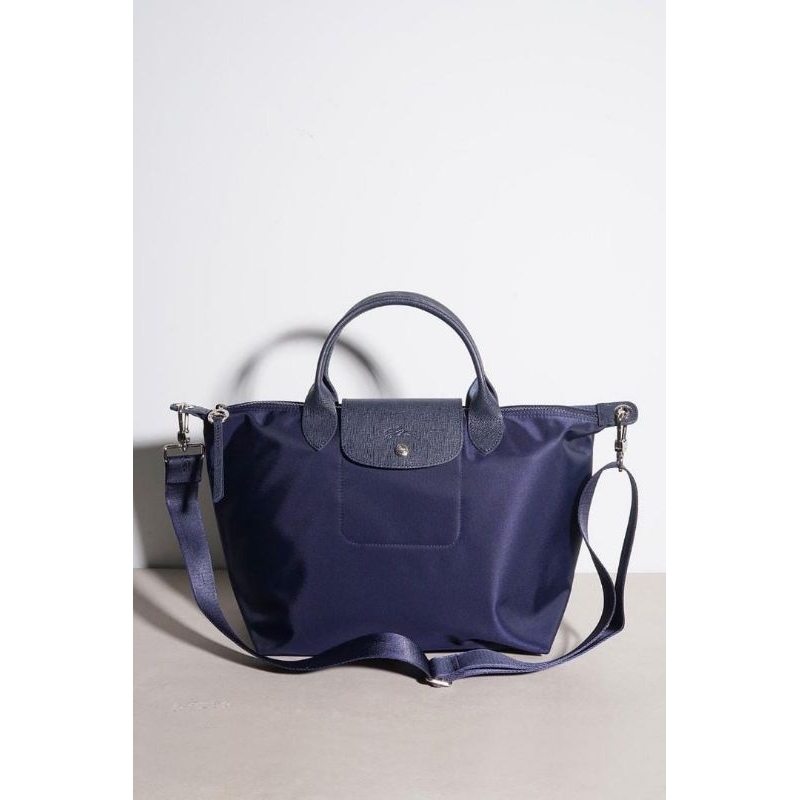 Tas Longcham* Le Pliage  Neo Medium Top Handle Navy / Tas LC Le Pliage  Neo Medium Top Handle Navy