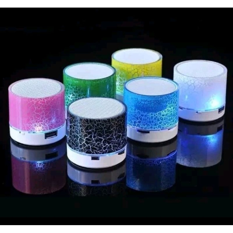 Speaker Mini led model Retak Portable Wireless Speaker BA SS086 WBS A9 Bluetooth Asesoris Elektronik