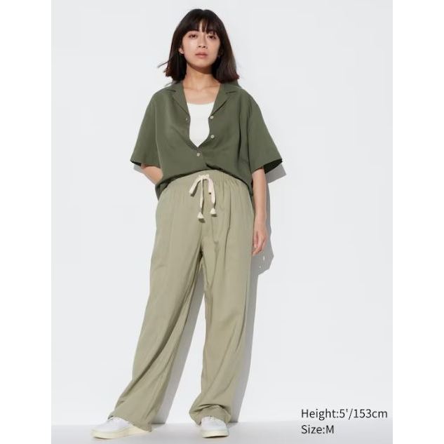 CELANA PANJANG RILEKS LINEN BLEND UNIQLO