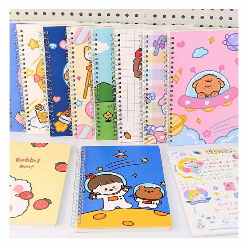 CUSTOM Notebook A5 Aesthetic Book Spiral Notebook Besar