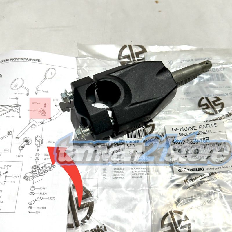 KLEMAN RAISER STANG KLX 150 BF ORIGINAL (PADBAR)