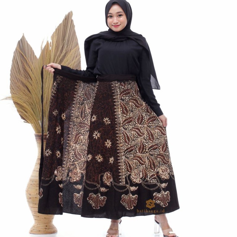 ART R57U Rok Lilit Batik Cap Jumbo Panjang Wanita Dewasa Bawahan Kebaya Premium Sogan Klasik Modern 