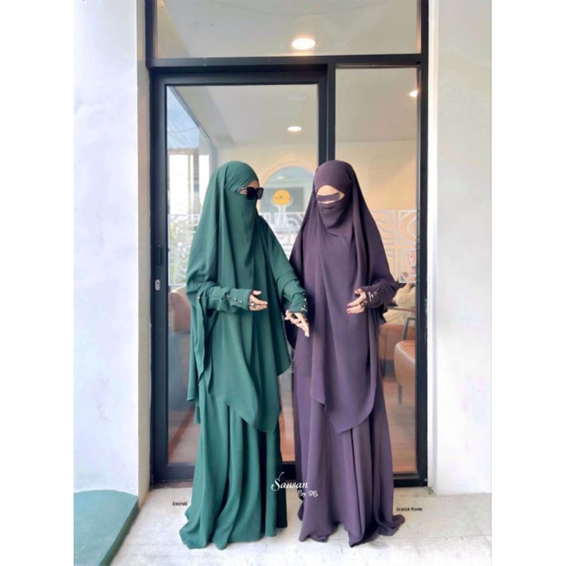 Sausan DB/gamis syar'i/gamis crincle/gamis lebaran