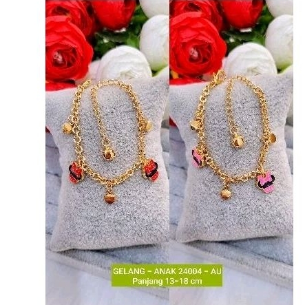 gelang Mickey anak rantai emas