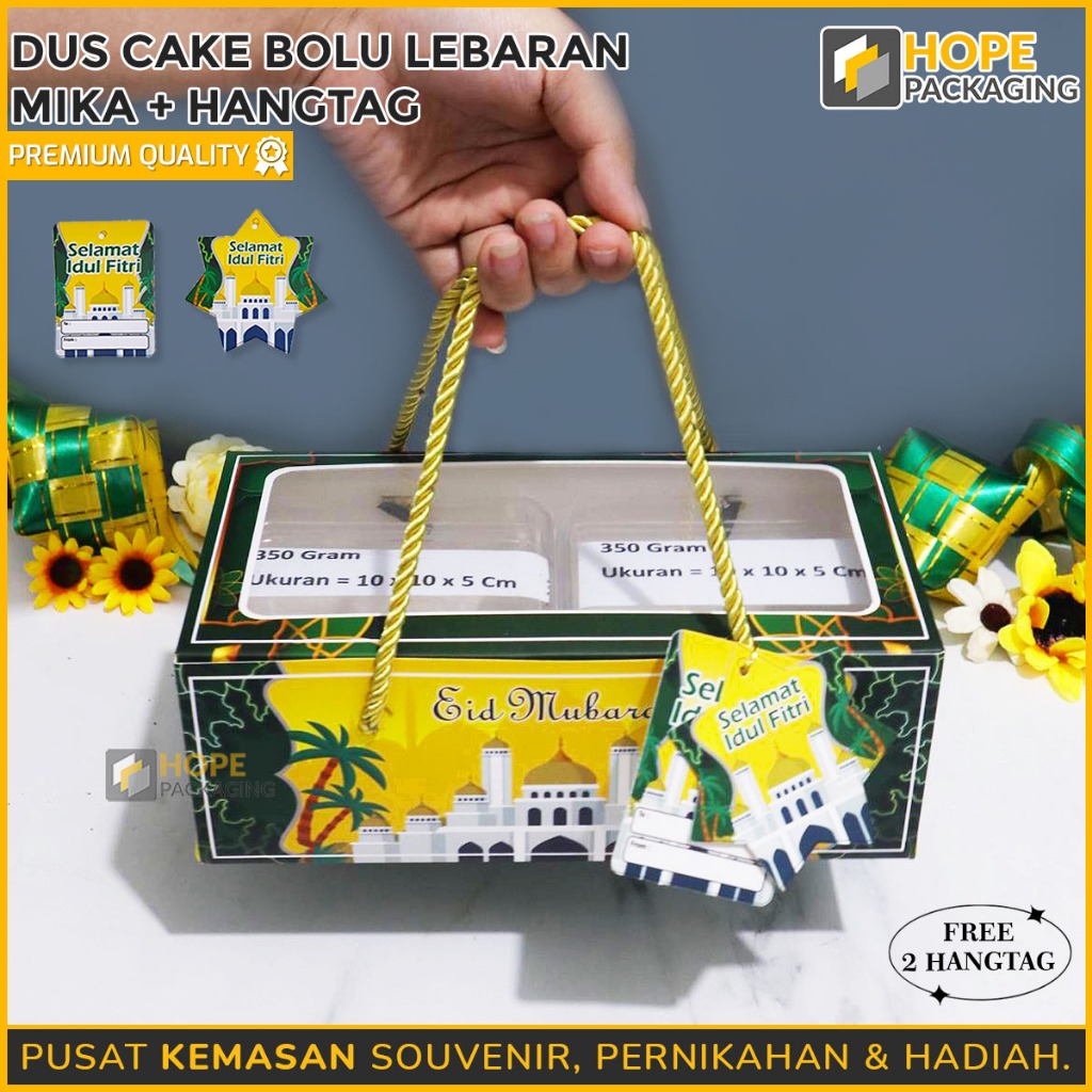 

Dus Kue Bolu + Mika Lebaran/ Dus Cake Lebaran / Dus Kue Seri Idul Fitri /Kotak Hampers Lebaran