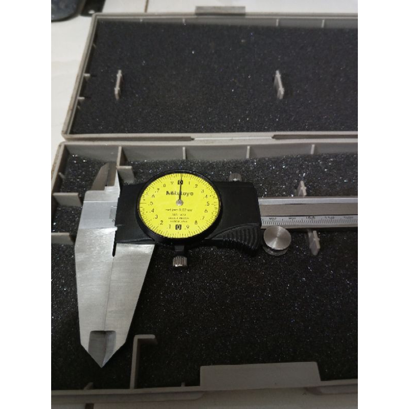 Dial Caliper Mitutoyo 8in 0-300 mm Second 99% Mulus Vernier Dial Jangka Sorong Mitutoyo 300mm